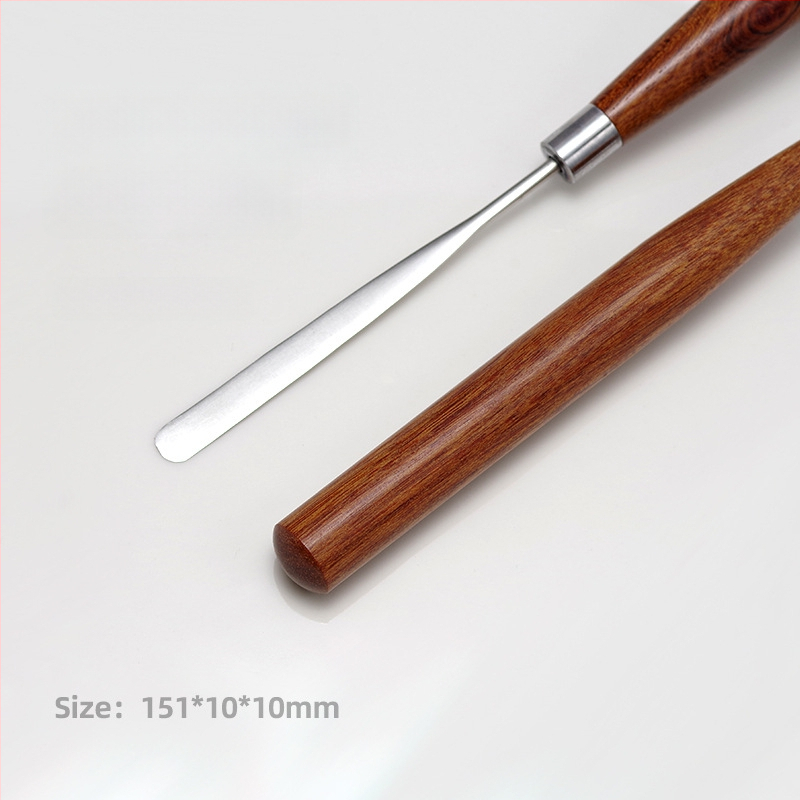 Japonský štýl manikúry – nástroj na miešanie farieb géllaku, drevená rukoväť, 1 ks, krátka rukoväť, ultra tenký plochý hrot, ohybný