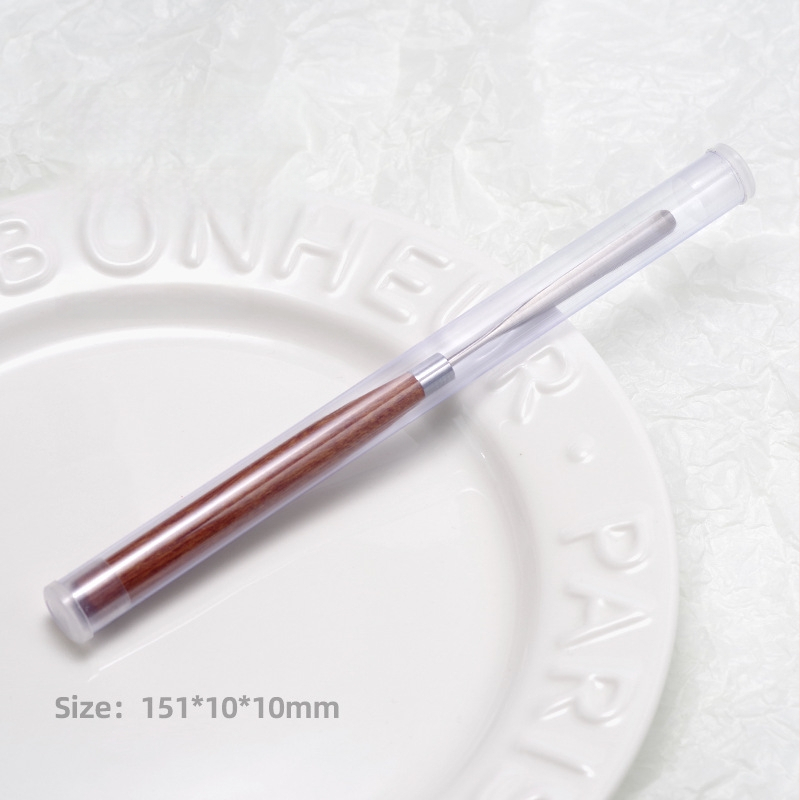 Japonský štýl manikúry – nástroj na miešanie farieb géllaku, drevená rukoväť, 1 ks, krátka rukoväť, ultra tenký plochý hrot, ohybný