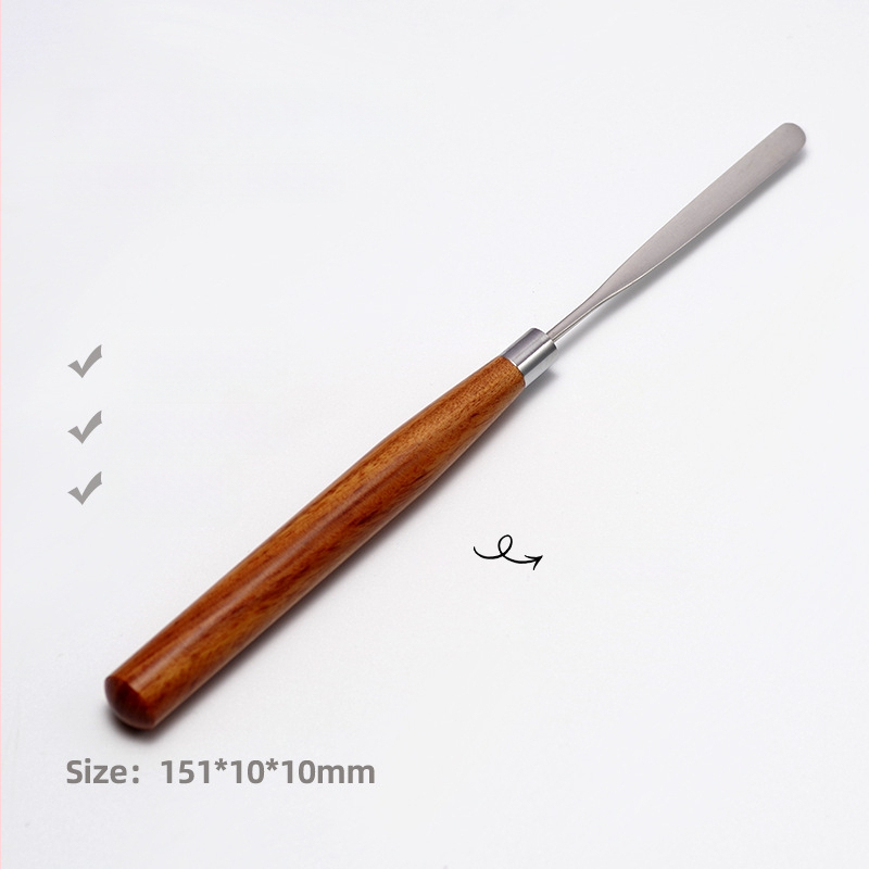 Japonský štýl manikúry – nástroj na miešanie farieb géllaku, drevená rukoväť, 1 ks, krátka rukoväť, ultra tenký plochý hrot, ohybný
