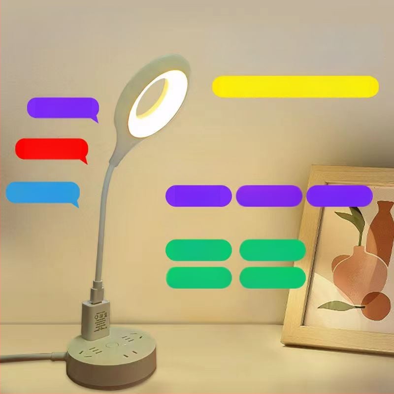 Nočná stolná lampa s hlasovým ovládaním stmievania, napájaná zo zásuvky 5V, ABS tienidlo, geometrický dizajn