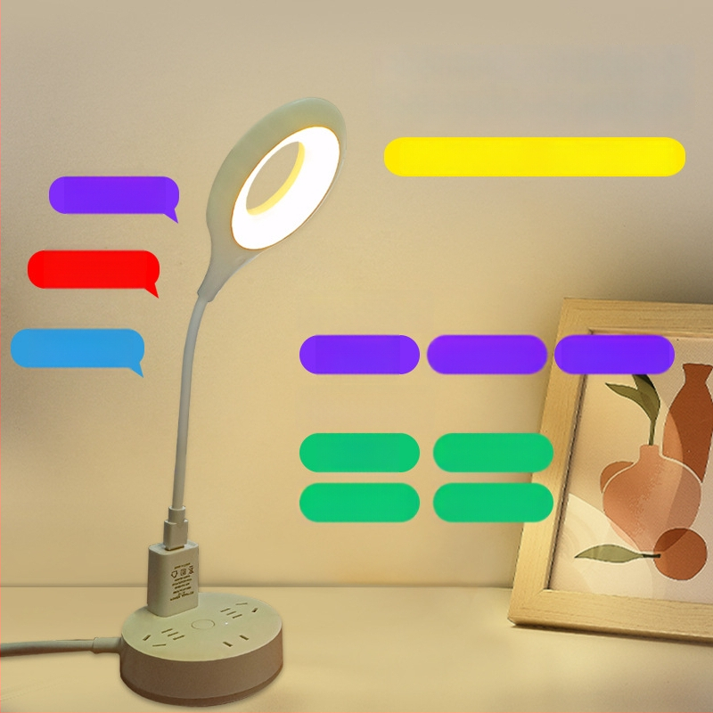 Nočná stolná lampa s hlasovým ovládaním stmievania, napájaná zo zásuvky 5V, ABS tienidlo, geometrický dizajn