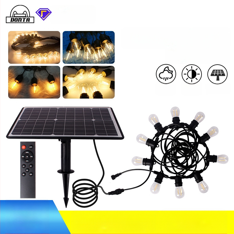 Solárna LED žiarovka pre kempovanie a vonkajšie osvetlenie s diaľkovým ovládaním, CE certifikát, licencovateľná súkromná značka