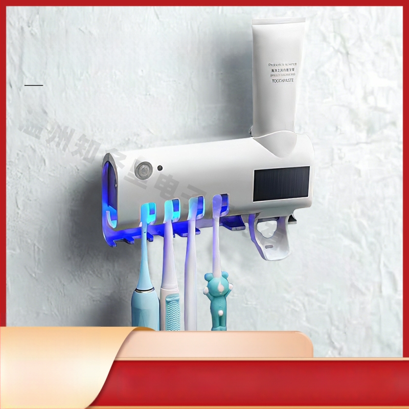 Držiak na zubné kefy s UV dezinfekciou, Viacúčelová krabička na kefy, model L090, USB napájanie, materiál PP/ABS, automatická dezinfekcia