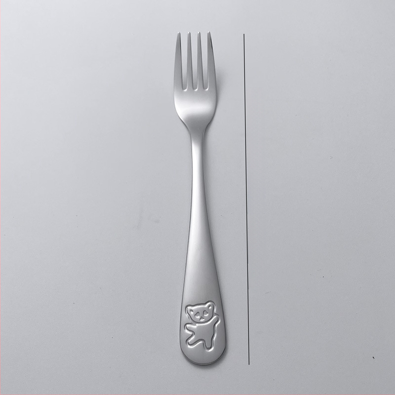 Detská sada noža, vidličky a lyžičky z 304 nerezovej ocele, zrkadlové leštenie, jednobarevný dizajn, moderný minimalistický štýl
