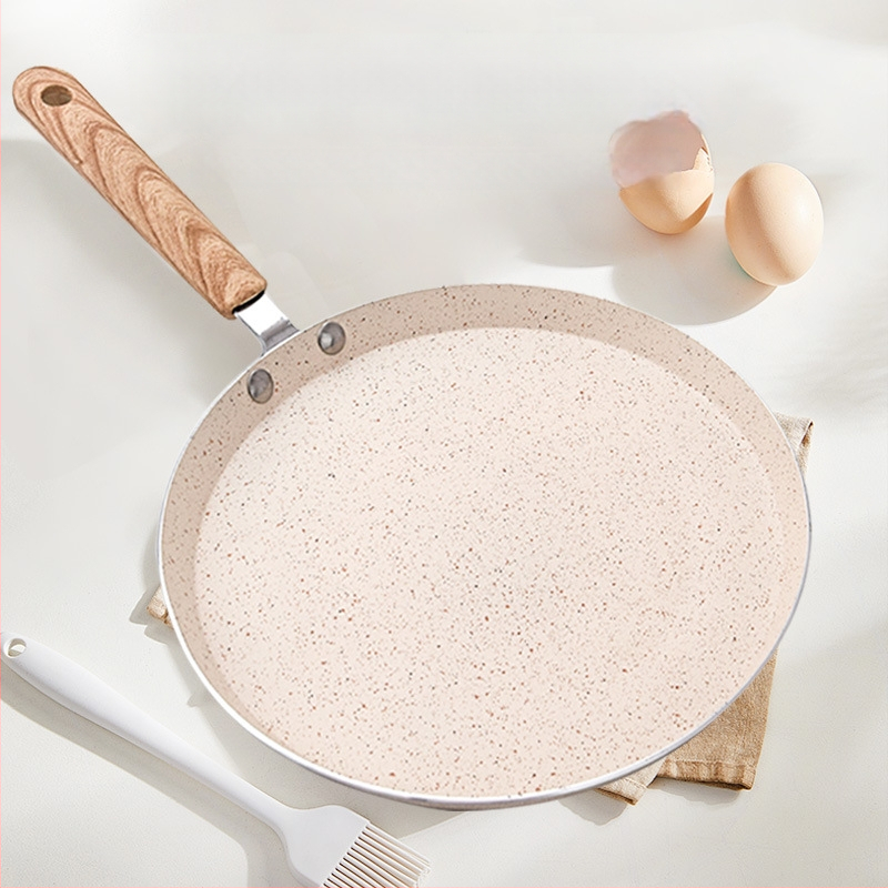 Panvica s nepriľnavým povrchom z hliníkovej zliatiny, Maifan kameň povrch, jednovrstvé dno, vhodná pre bežné platne