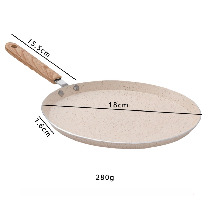 Panvica s nepriľnavým povrchom z hliníkovej zliatiny, Maifan kameň povrch, jednovrstvé dno, vhodná pre bežné platne