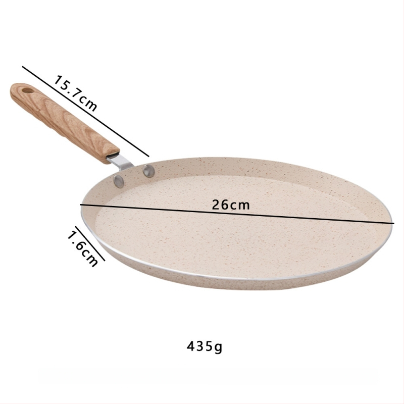 Panvica s nepriľnavým povrchom z hliníkovej zliatiny, Maifan kameň povrch, jednovrstvé dno, vhodná pre bežné platne