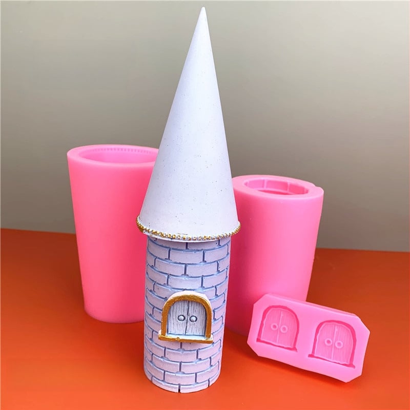 Siliconová forma na pečenie – 3D princeznin hrad, nepravidelný tvar, na zdobenie čokolády a tort