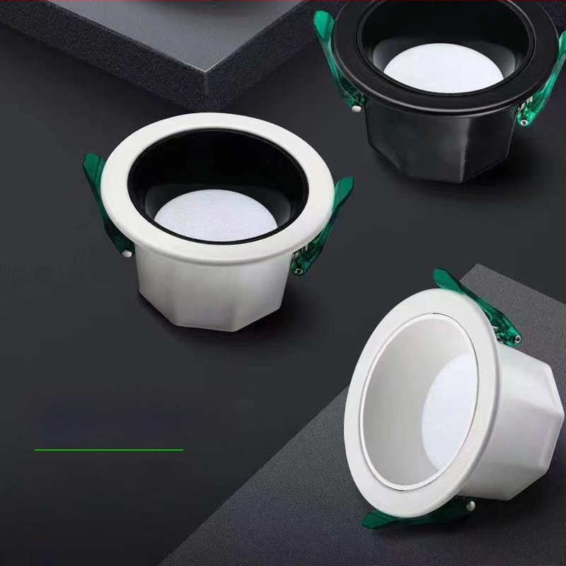 LED downlight s hlbokým pohárom proti oslneniu, trojfarebné stmievanie (3000K/4000K/6000K), skrytá montáž, telo z lisovaného hliníka, 220V