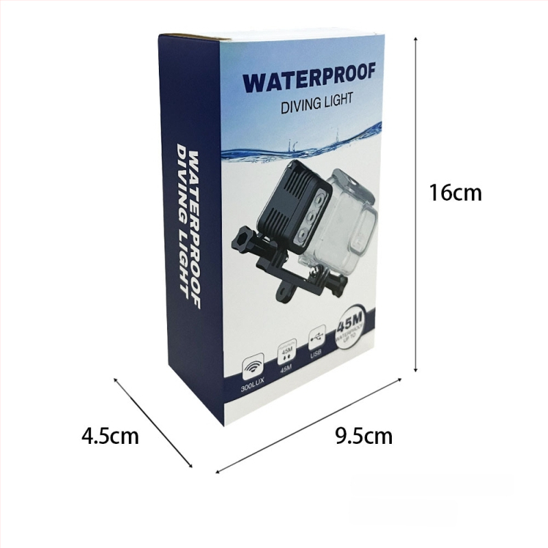 Nešiojamas LED povandeninės šviesos veiksmo kameroms — USB maitinimas, įkraunamas, ryškumo reguliavimas