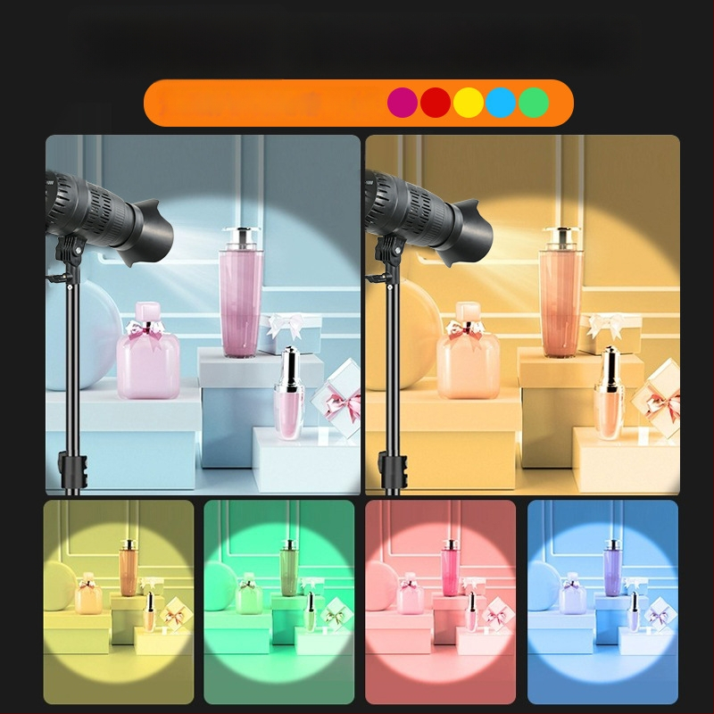 Profesionalus LED fotografijos apšvietimas tiesioginėms transliacijoms, trišvies spalvų kintamas apšvietimas, 3200K–6500K, reguliuojamas šviesumas, veikimo diapazonas 3 m