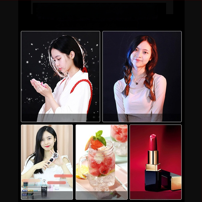 Profesionalus LED fotografijos apšvietimas tiesioginėms transliacijoms, trišvies spalvų kintamas apšvietimas, 3200K–6500K, reguliuojamas šviesumas, veikimo diapazonas 3 m