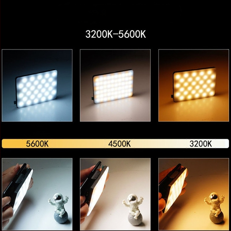 Мини светлина за запълване за телефон — портативна LED светлина с троцветна мека светлина, вградена батерия, ръчен режим, мощност под 10W, за стрийминг и fotografiya