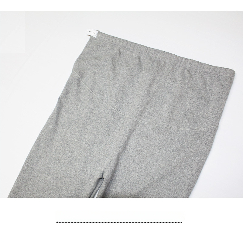 Landian bavlnené tehotenské nohavice s vysokým pásom a oporou brucha, nastaviteľné bruško, dlhé nohavice (95% bavlny)