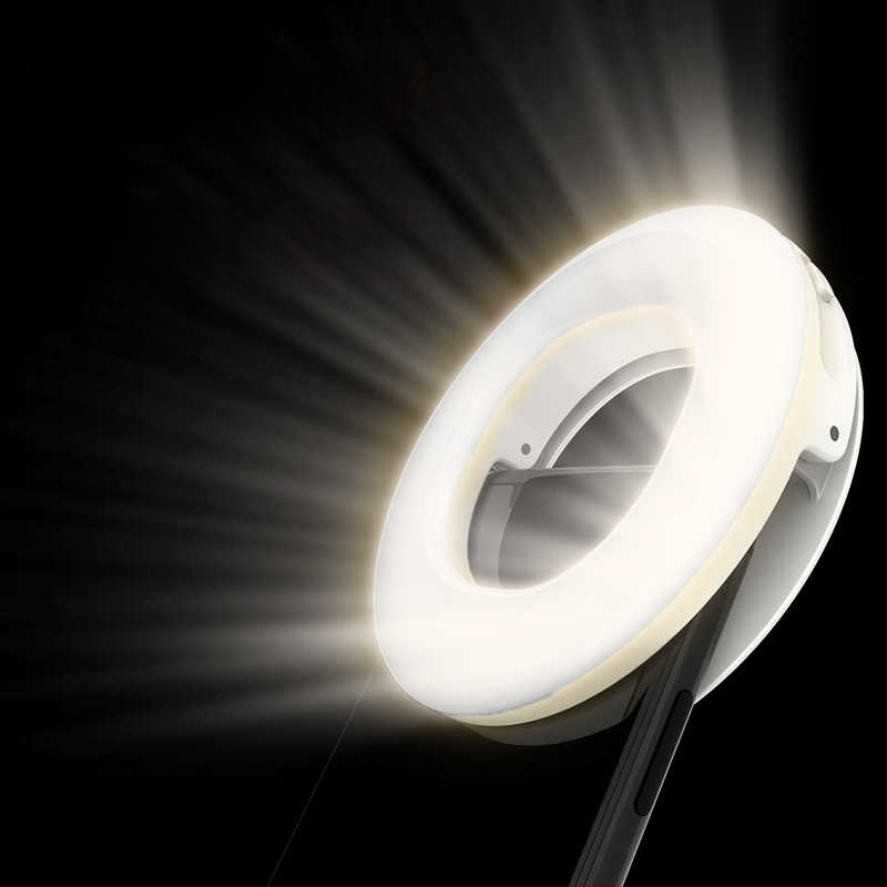 Мини ринг лампа за селфи с три температури на цвета, портативна за телефон - светлина за стрийминг и видеозаснемане, модел D01, мощност под 10W, 110V