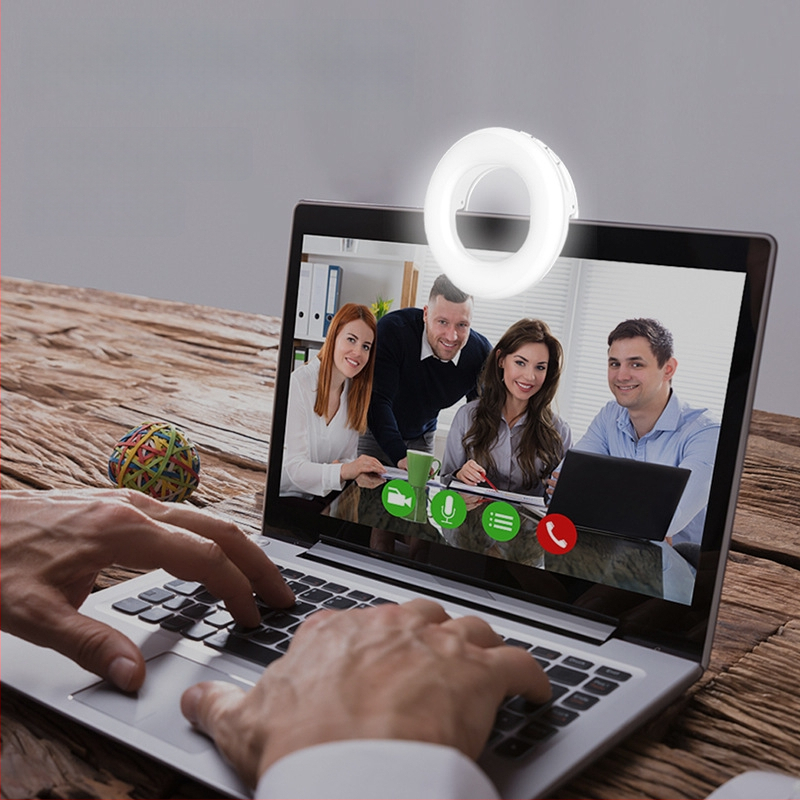 Мини ринг лампа за селфи с три температури на цвета, портативна за телефон - светлина за стрийминг и видеозаснемане, модел D01, мощност под 10W, 110V