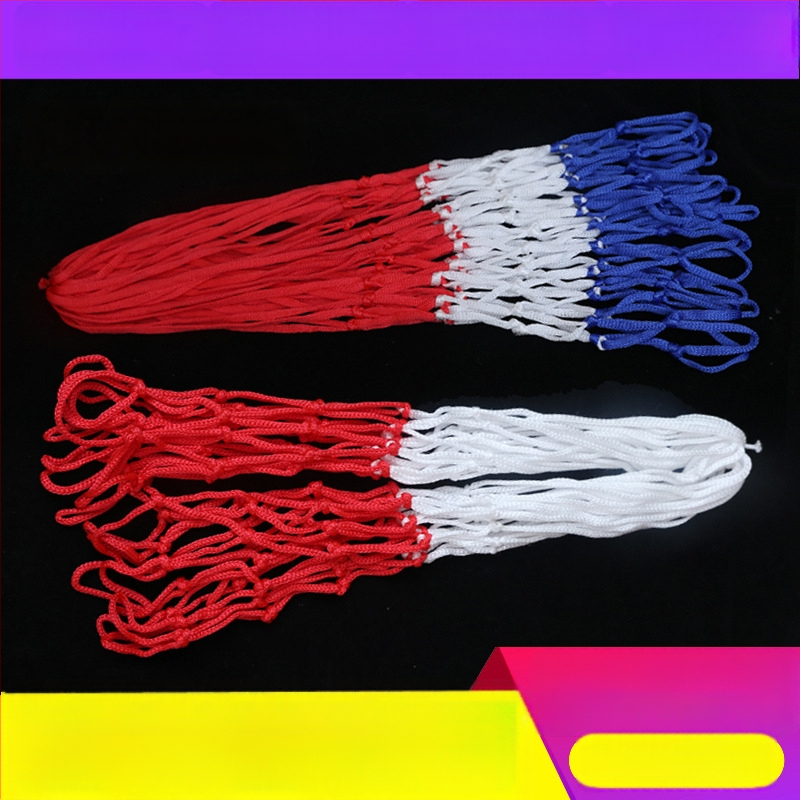 Basketbalová sieť pre vonkajšie použitie — zosilnená z nylonu, PP a polyesteru, možnosť prispôsobenia, značka Aerobics, hmotnosť 45 g, tlačené logo