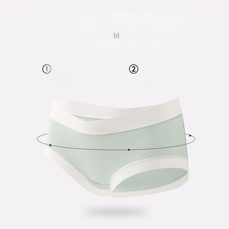 Modalinės nėščiųjų kelnaitės, žemas liemuo, medvilnės įdėklas kirkšyje, kvėpuojančios, antibakterinės, pilvo parama