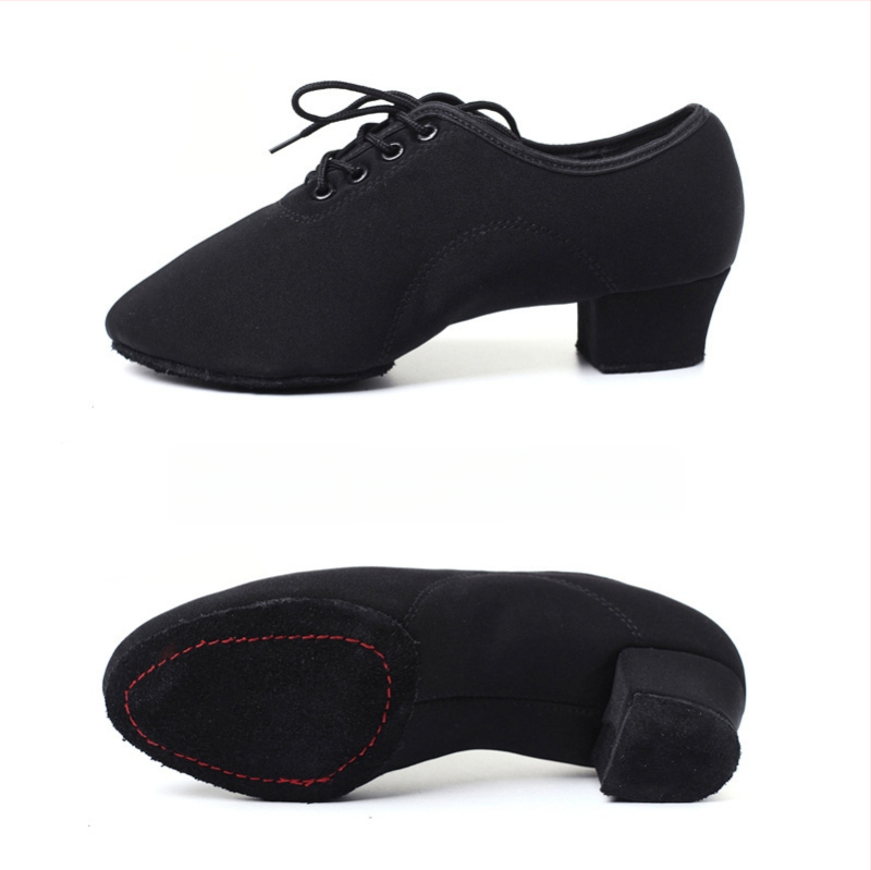Sieviešu latīņu deju kurpes – vidēja papēdis, gumijas zole, augšdaļa no auduma, pieaugušām dejotājām