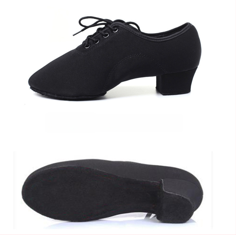 Sieviešu latīņu deju kurpes – vidēja papēdis, gumijas zole, augšdaļa no auduma, pieaugušām dejotājām