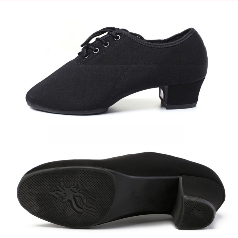 Sieviešu latīņu deju kurpes – vidēja papēdis, gumijas zole, augšdaļa no auduma, pieaugušām dejotājām
