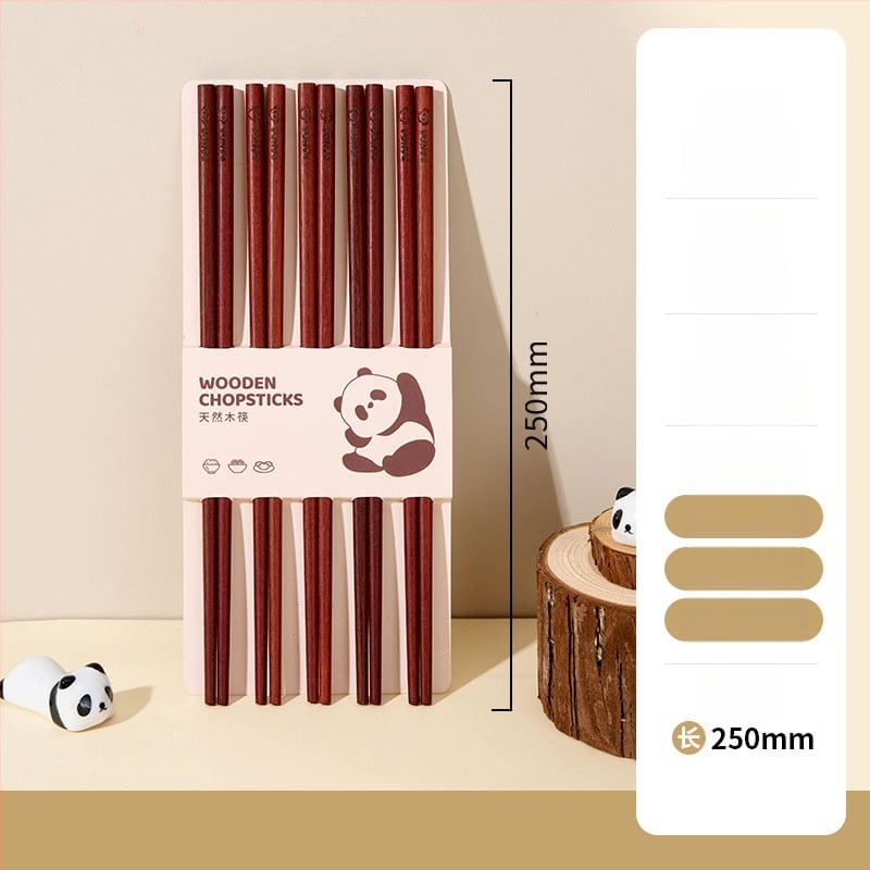 Drevené paličky na jedlo pre dospelých - kreslený motív, svieži a milý štýl, 5 alebo 6 párov