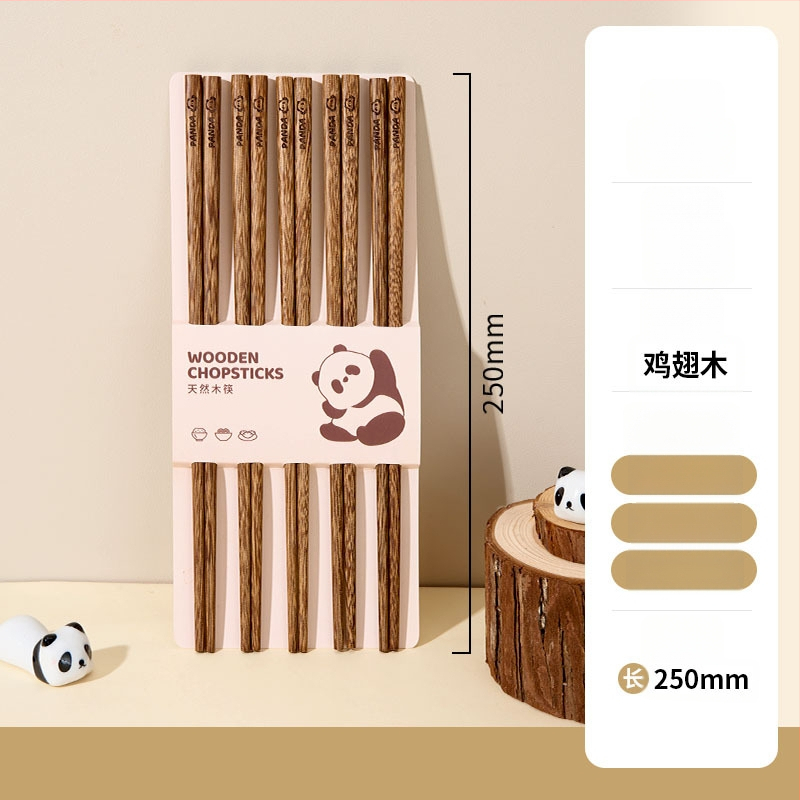 Drevené paličky na jedlo pre dospelých - kreslený motív, svieži a milý štýl, 5 alebo 6 párov