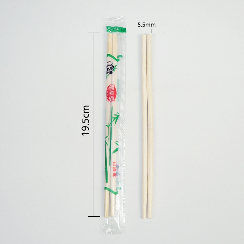 Jednorazové paličky na jedlo so lyžičkou na polievku – bambusový set s potravinovou kvalitou, štvorčlenný set, vhodný do mikrovlnky