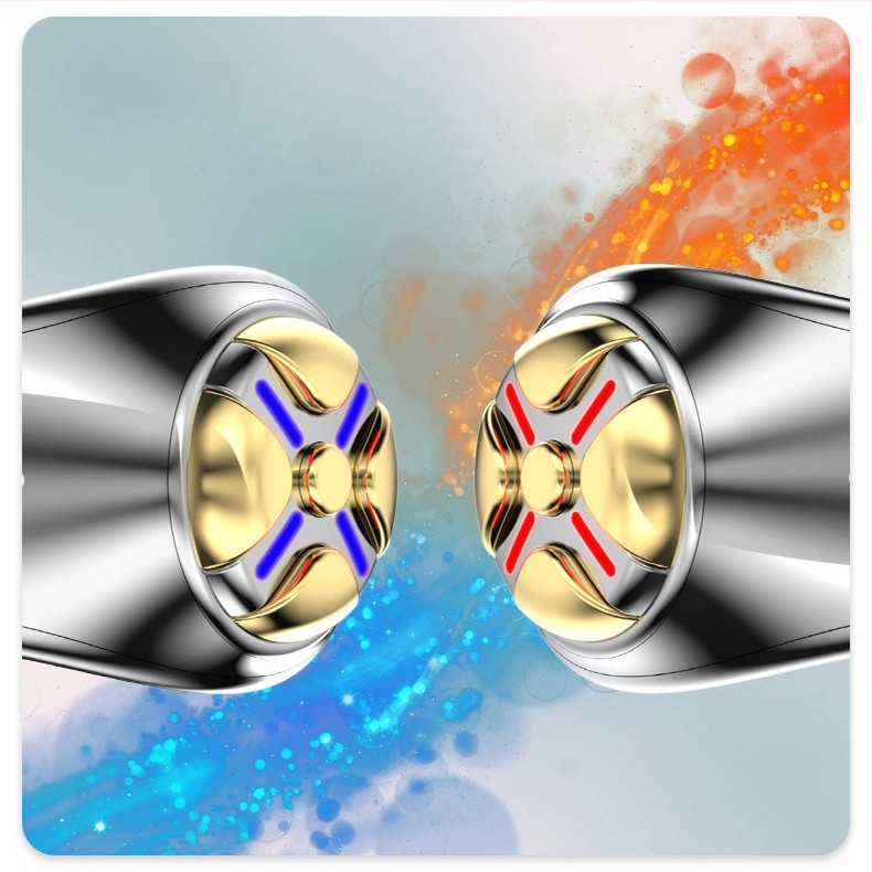 BINZIM Prenosné zariadenie na pleť s EMS mikroprúdom, farebným svetlom a čistením, pre domáce použitie, vstavaná batéria 1200–2000 mAh