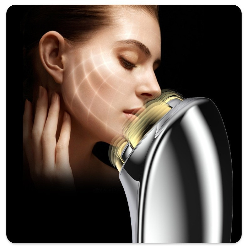 BINZIM Prenosné zariadenie na pleť s EMS mikroprúdom, farebným svetlom a čistením, pre domáce použitie, vstavaná batéria 1200–2000 mAh