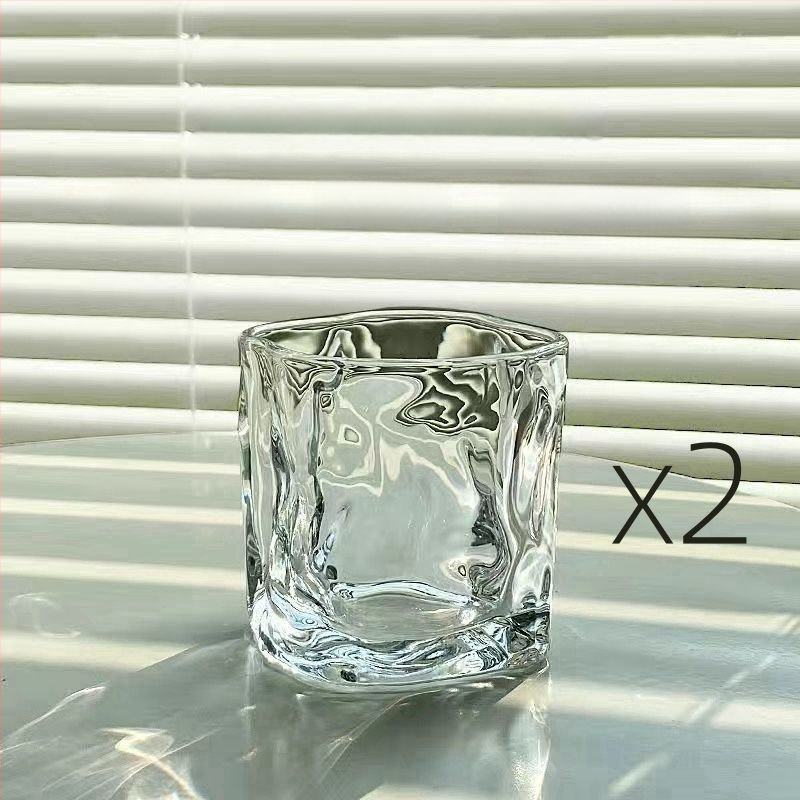 Pohár zo skla v štýle Ins so slamkou, sklo s vysokou borosilikátovou odolnosťou, okrúhly tvar, ľadovcová textúra, prenosný