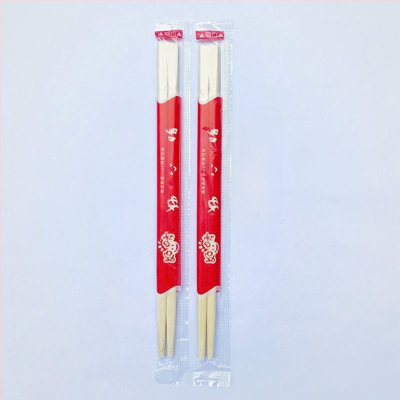 Jednorázové bambusové chopsticks s integrovaným dvojitým dizajnom, guľatý profil