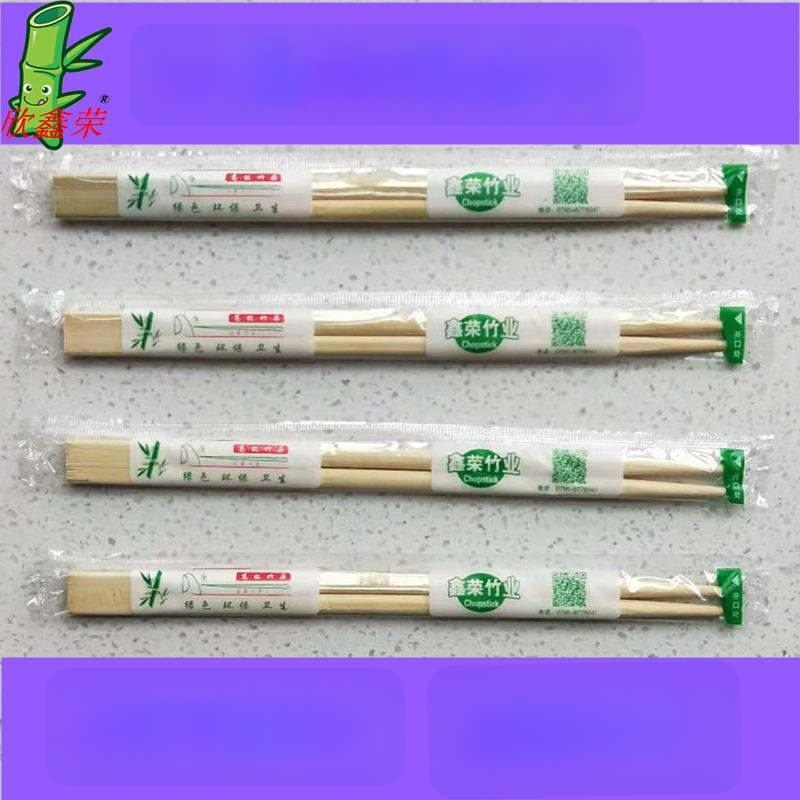 Jednorázové bambusové chopsticks s integrovaným dvojitým dizajnom, guľatý profil