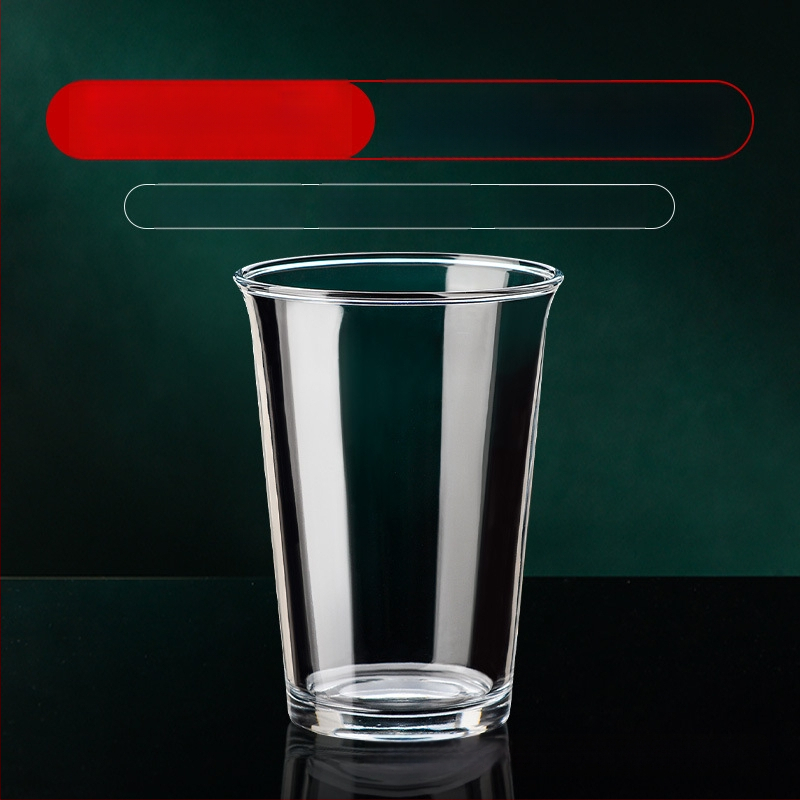 Šálka na kávu v tvare sudu z tepelne odolného skla – minimalistický dizajn bez rúčky, jednovrstvá, výška 11 cm, priehľadné sklo