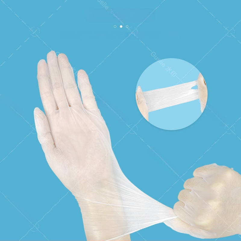 Blue Guard jednorazové vinilové rukavice, vodotesné, potravinárskej kvality, na lekárske, potravinárske a priemyselné použitie, priehľadné