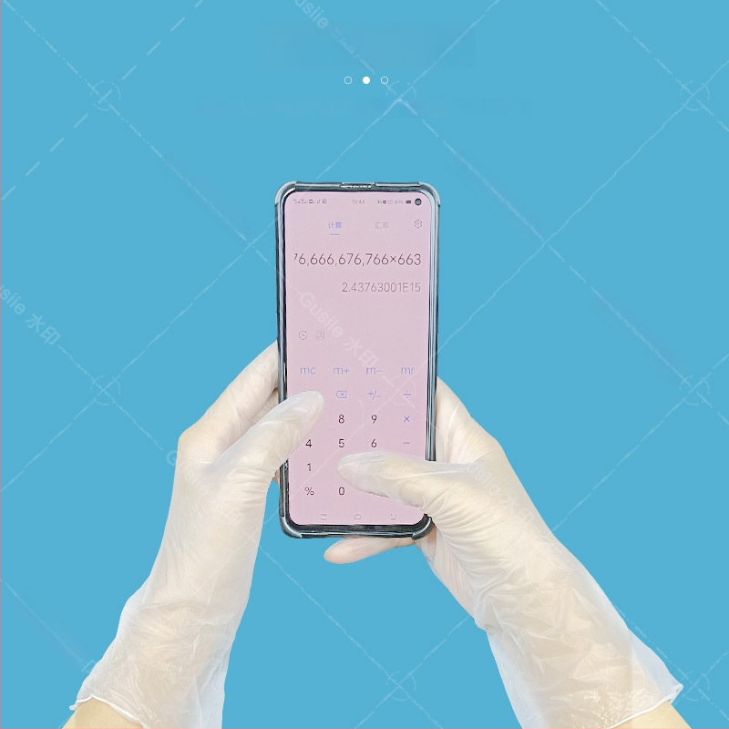 Blue Guard jednorazové vinilové rukavice, vodotesné, potravinárskej kvality, na lekárske, potravinárske a priemyselné použitie, priehľadné