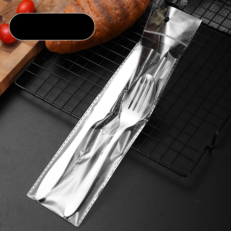 Trojbodový set jedálenského príslušenstva západného štýlu – nôž, vidlička a lyžica; 410 nerezová oceľ; zrkadlové leštenie; prispôsobiteľný; súkromná značka