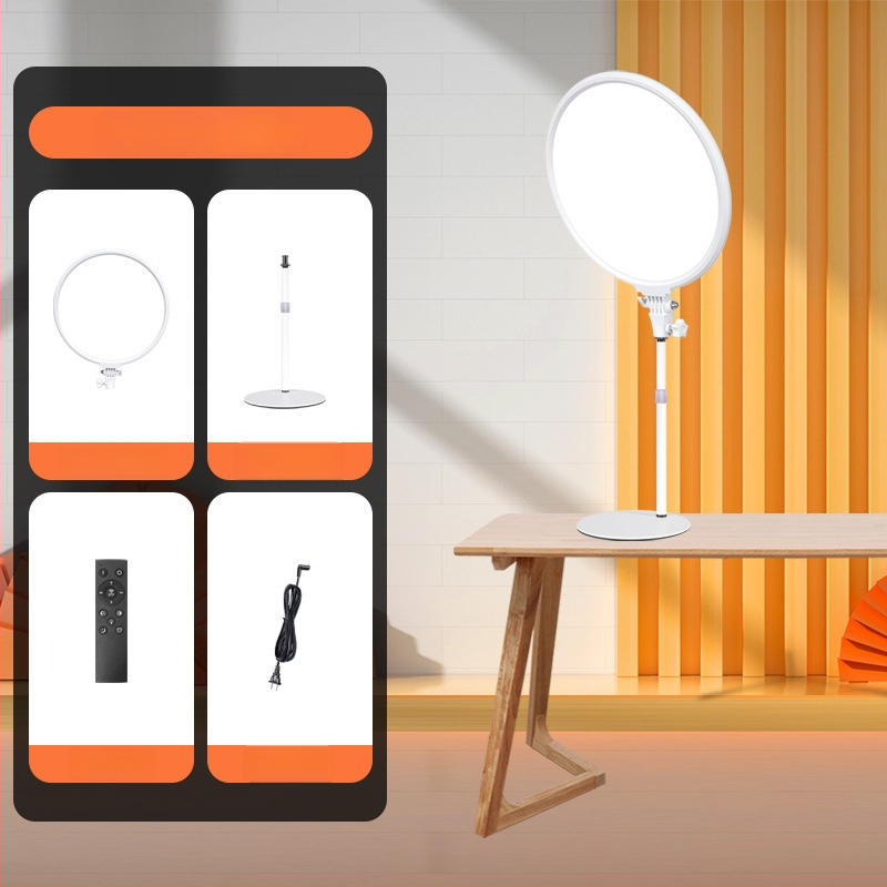 JS-40 Gyva užpildymo šviesa portretų transliacijoms — LED 40W, 3000–6000K, veikimo diapazonas 1–2 m, reguliuojamas ryškumas ir spalva