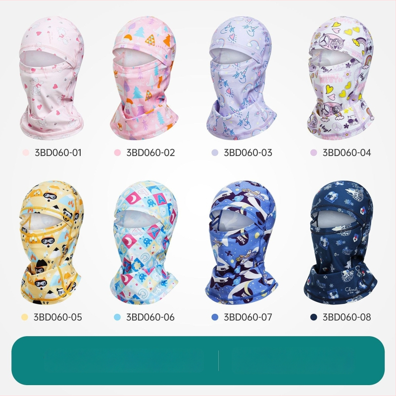 Detská lyžiarska maska s plnou ochranou tváre, polyesterová tkanina, značka Shinemeoth/Sunmusi, licencovaná privátna značka