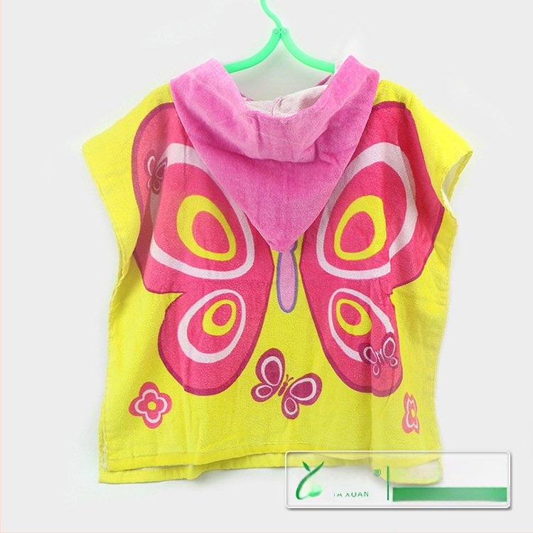 Детска кърпа за баня с качулка (чист памук, 260 г/м², реактивен печат, дизайн Тинкър Бел)