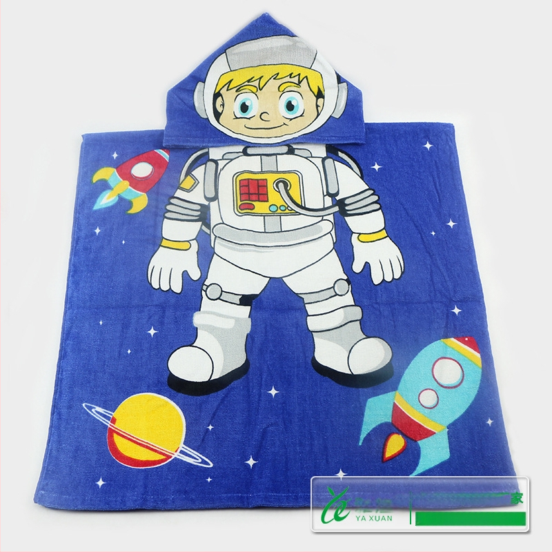 Детска кърпа за баня с качулка (чист памук, 260 г/м², реактивен печат, дизайн Тинкър Бел)