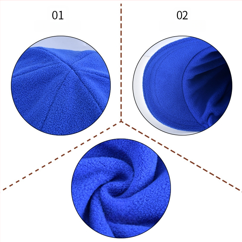Maska na jazdu, polar fleece materiál, štýl s okrajom (Brim Style), vlastné spracovanie, pripravená na cezhraničný export