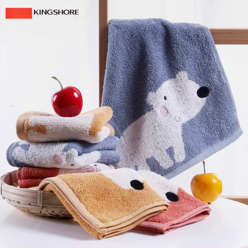 Detská utierka na tvár z 100% bavlny - džakard dizajn s karikatúrou, 48 g, rýchla absorpcia 0-5 s