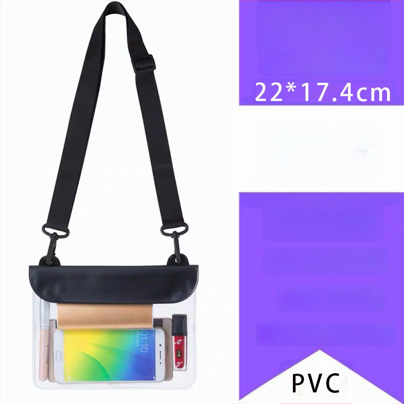 Nepremokavá crossbody taška na telefón – vonkajšia PVC, veľká kapacita, priehľadná dotyková obrazovka
