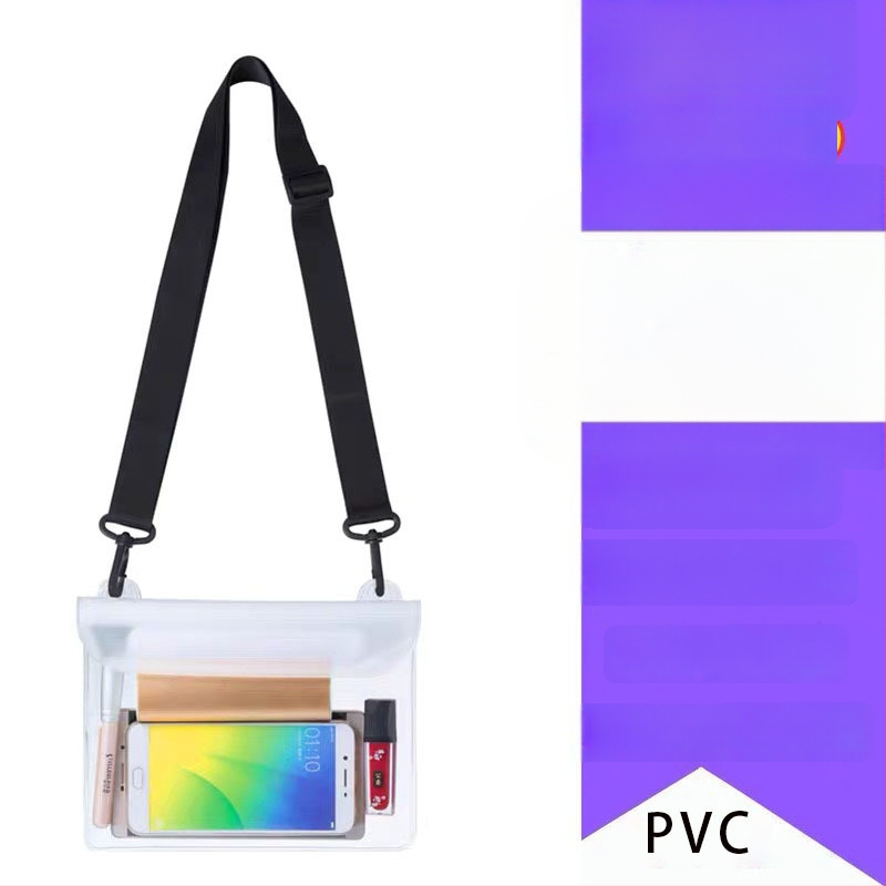 Nepremokavá crossbody taška na telefón – vonkajšia PVC, veľká kapacita, priehľadná dotyková obrazovka