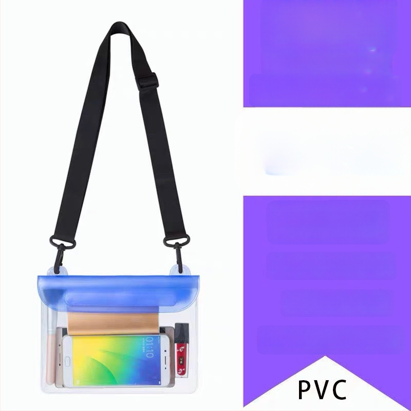 Nepremokavá crossbody taška na telefón – vonkajšia PVC, veľká kapacita, priehľadná dotyková obrazovka