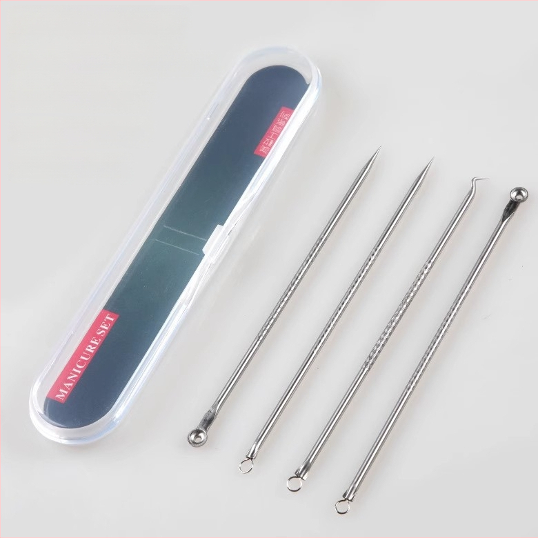 Nerezový extraktor na čierne body, 4-dielny set, model H091, značka Super Shitong