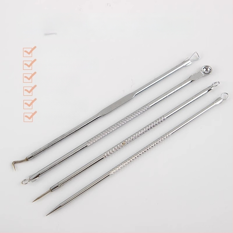 Nerezový extraktor na čierne body, 4-dielny set, model H091, značka Super Shitong