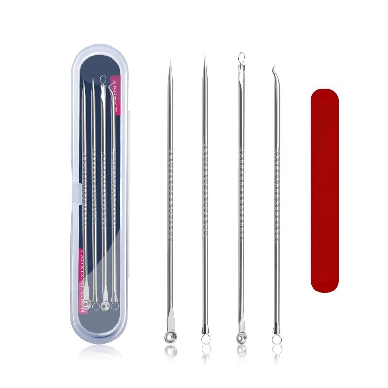 Nerezový extraktor na čierne body, 4-dielny set, model H091, značka Super Shitong