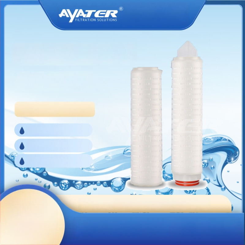 Filtračný prvok skladaný z polypropylénu, mikroporózny, trojuholníková špička, 0.22um pórovitosť, rozhranie 222